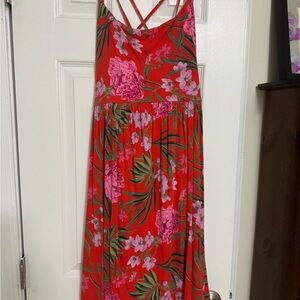 Old Navy Red Floral Dress